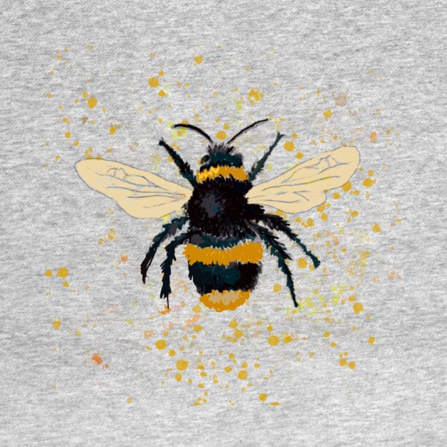 Bee paint splatter by Leamini20